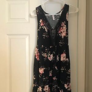 Navy Floral Dress